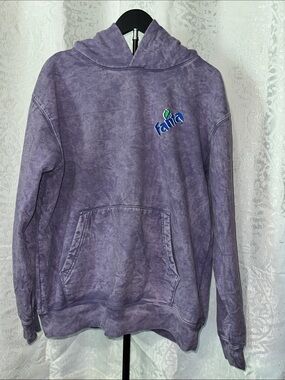 Fanta Unisex Purple Tie Dye Hoodie, Large